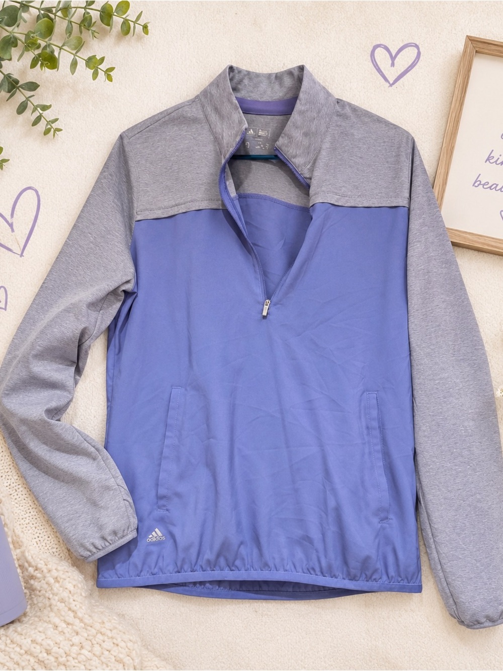 Adidas Heathered Gray Pullover